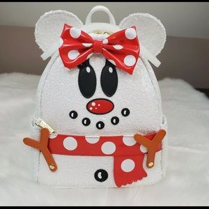 Lounge Fly Disney Snowman Minnie Mouse Sequin Cosplay Mini Backpack